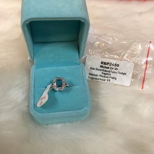 Rbp NATURAL FUSION TWILIGHT SAPPHIRE, RHODIUM PLATING RING